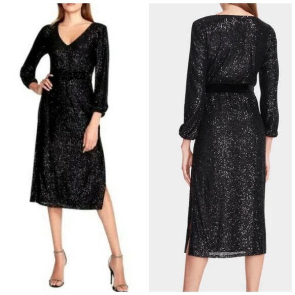 Betsey Johnson Dresses Betsey Johnson Black Sequin Midi Dress betsey-johnson-dresses-betsey-johnson-black-sequin-midi-dress